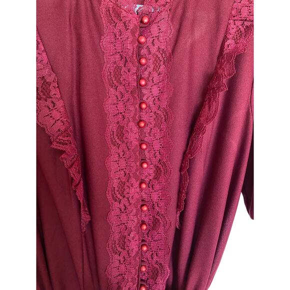 Vintage Jane Baar Burgundy Dress - Picture 5 of 5